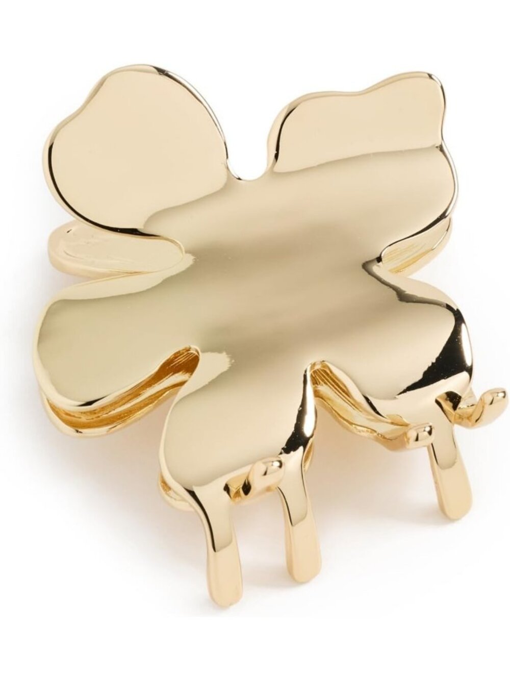 Chic Gold Lily Claw Clip for Women - Stylish Hair Accessory, One Size Fits All